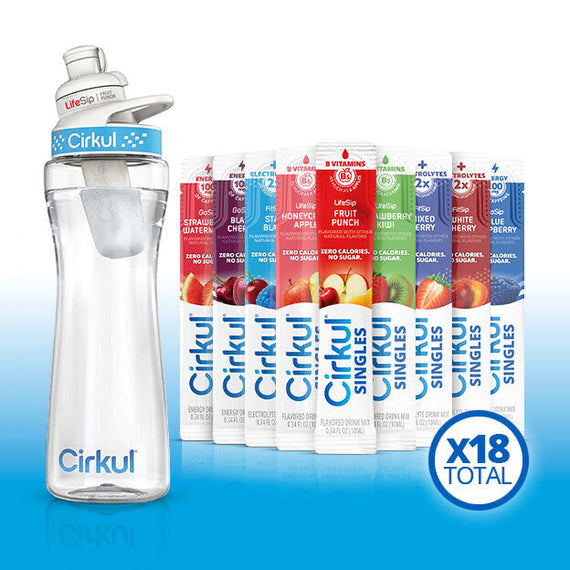 22oz. Plastic Bottle & LifeSip® Fruit Punch D5