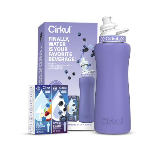 32oz. Matte Periwinkle Stainless Steel Bottle Starter Kit B2